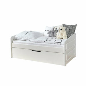 TiCAA Sofabett Mini Micki Buche weiß mit Zusatzbett inkl. 2 Matratzen