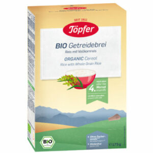 Töpfer Bio Getreidebrei Reis mit Vollkornreis 175 g nach dem 4. Monat