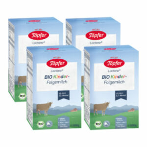 Töpfer Bio Kinder-Folgemilch Lactana 4 x 500 g ab dem 12. Monat