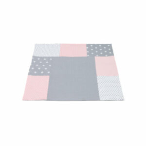 Ullenboom Patchwork Wickelauflagen-Bezug Rosa Grau 75x85 cm