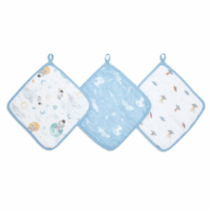 aden + anais™ essentials Baumwoll-Musselin-Waschlappen space explorers 3er Pack