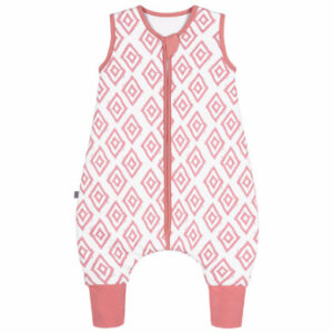 emma & noah Schlafsack mit Füßen Rauten Rosa