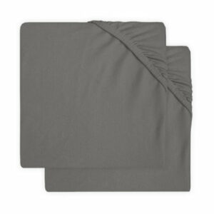 jollein Jersey Spannbettlaken 2er-Pack storm grey 60x120 cm