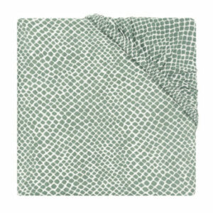 jollein Jersey Spannbettlaken Laufstallmatratze Snake ash green 75 x 95 cm