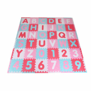 knorr® toys Puzzlematte - Alphabet + Zahlen pink-rosa