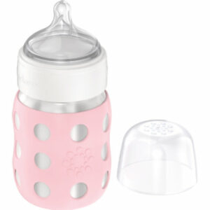 lifefactory Baby-Weithalsflasche 235 ml mit Silikonsauger