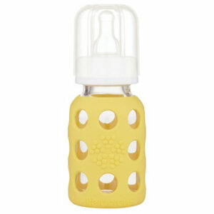 lifefactory Babyflasche aus Glas in banana 120ml