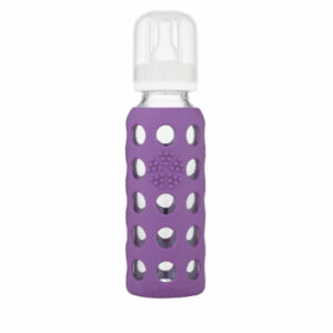 lifefactory Babyflasche aus Glas in grape 250 ml