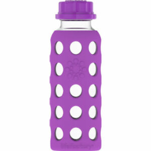 lifefactory Kinderflasche aus Glas in grape 250 ml