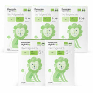 löwenzahn organics Folgemilch 2 5x 500 g ab dem 6+ Monat