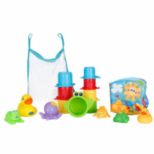 playgro Badespielzeug Geschenkset (15-teilig) – Spielzeug für die Badewanne