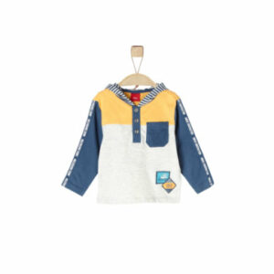 s.Oliver Boys Langarmshirt mit Kapuze ecru melange