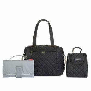 storksak Wickeltasche Stevie Quilt Black