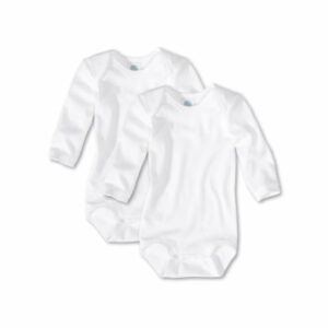 SANETTA Baby Bodies 1/1 Arm weiß -Doppelpack-