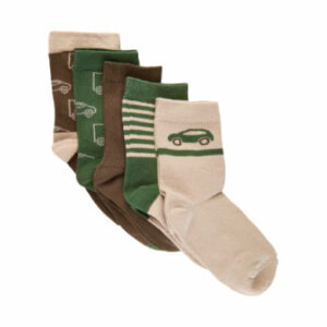 Minymo Socken 5er-Pack Muster Cocoa Brown