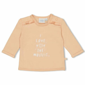 Feetje Longsleeve I Love You Hearts pfirsich