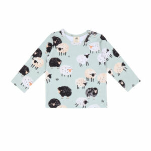 Walkiddy Shirt Fluffy Sheeps grün