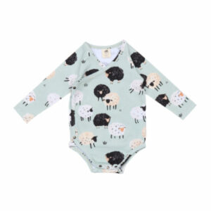 Walkiddy Wickelbody Fluffy Sheeps grün