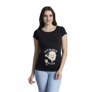 M.M.C. Umstandsshirt Best Mom Ever mit Motiv Schwarz