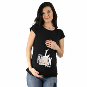 M.M.C. Umstandsshirt I Will Rock You mit Motiv Schwarz