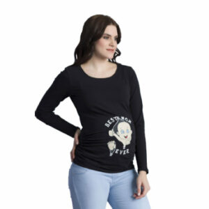 M.M.C. Umstandslangarmshirt Best Mom Ever mit Motiv Schwarz