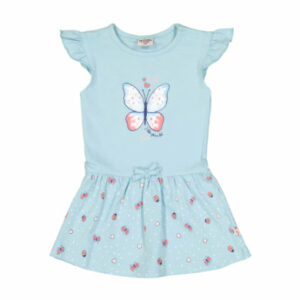 Salt and Pepper Kleid hellblau Butterfly