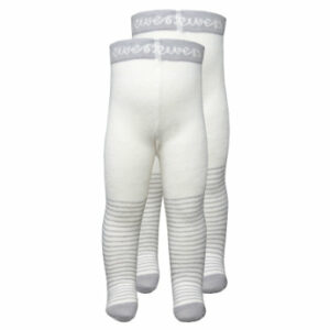 Ewers Babystrumpfhose 2er Pack Ewy Ringel mit Promotiv silber