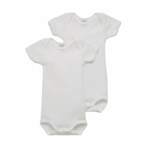 Petit Bateau 2 Bodies weiss kurzarm