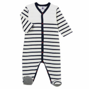 Petit Bateau Strampler langarm gestreift