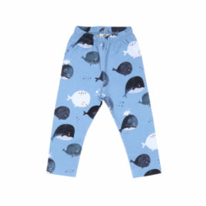 Walkiddy Leggings Cute Whales blau