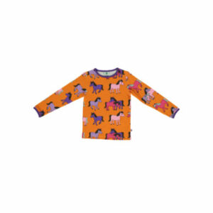 Smafolk Langarmshirt mit Pferd orange