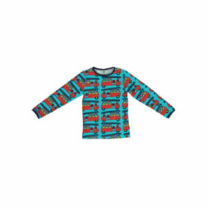 Smafolk Langarmshirt mit Feuerwehrauto Blue Atoll