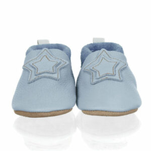 Sterntaler Baby-Krabbelschuh Leder hellblau