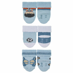 Sterntaler Baby-Söckchen 3er-Pack Fußball bleu