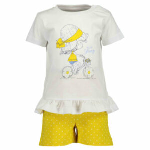 BLUE SEVEN Girls 2er Set T-Shirt + Shorts Weiss