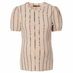 SUPERMOM T-shirt Stripe Oxford Tan