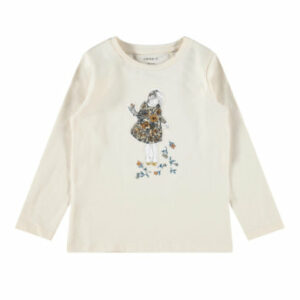 name it Langarmshirt Nmflela Whitecap Gray