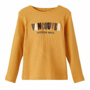 name it Langarmshirt Nmmsoliver Amber Gold