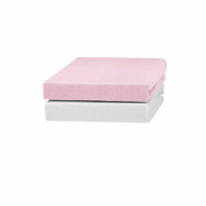 urra Jersey Spannbettlaken 2er-Pack 70x140 cm weiß/rosa