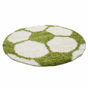 Giancasa Fußballteppich Fußball Kinderteppich Shaggy Kinderteppich 6001 GREEN