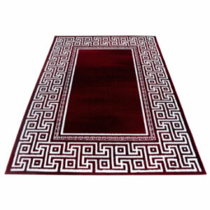 Giancasa Flachflorteppich Ornamente Wohnzimmer Schlafzimmer Kurzflorteppich 9340 RED