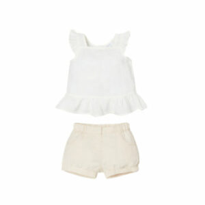 OVS 2-teiliges Seit Bluse und Shorts Coconut Milk