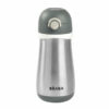 BEABA Strohhalmbecher aus Edelstahl 350ml - mineralgrau
