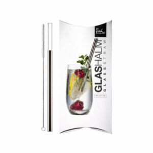 Eisch Glas-Trinkhalm GENTLEMAN 20 cm platin