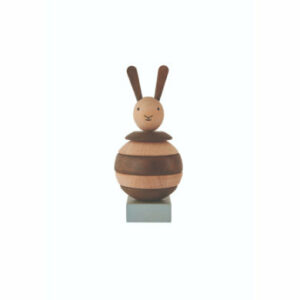 OYOY Holzspielzeug Wooden Stacking Rabbit nature dark