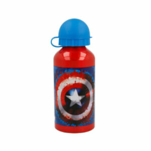 Stor Aluminium Kindertrinkflasche Captain America 400 ml bunt
