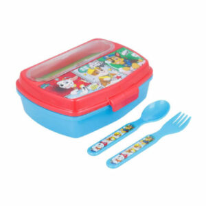 Stor Lunchbox mit Gabel & Löffel Paw Patrol Comic 17