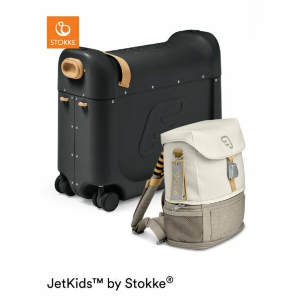 JETKIDS™ BY STOKKE® Aufsitzkoffer BedBox™ mit Crew BackPack™ Black
