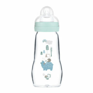 MAM Glasflasche Feel Good 260 ml ab 0 Monaten Bär/Igel sage