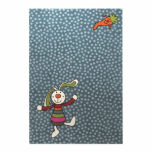 Sigikid Kinderteppich Rainbow Rabbit blau